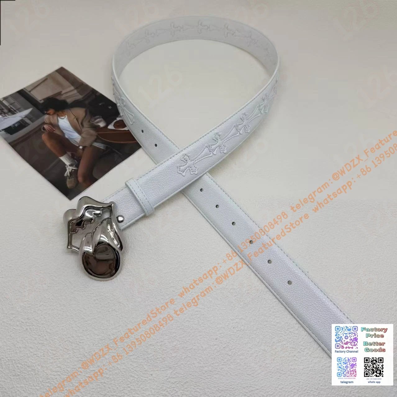 Unbranded Belts Decorative cross-motif buckle belt — 11