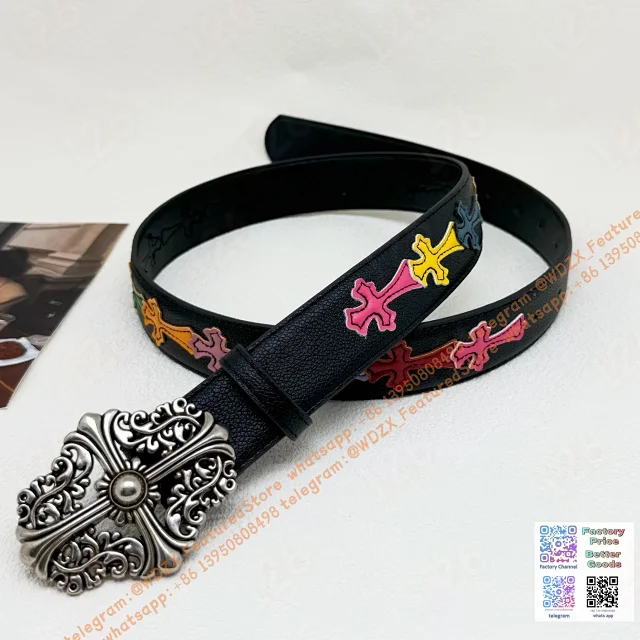 Unbranded Belts Decorative cross-motif buckle belt product detail image 37