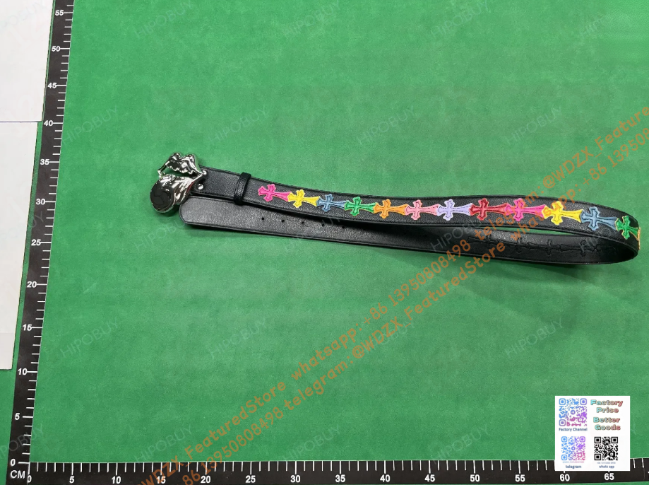 Unbranded Belts Decorative cross-motif buckle belt image 7