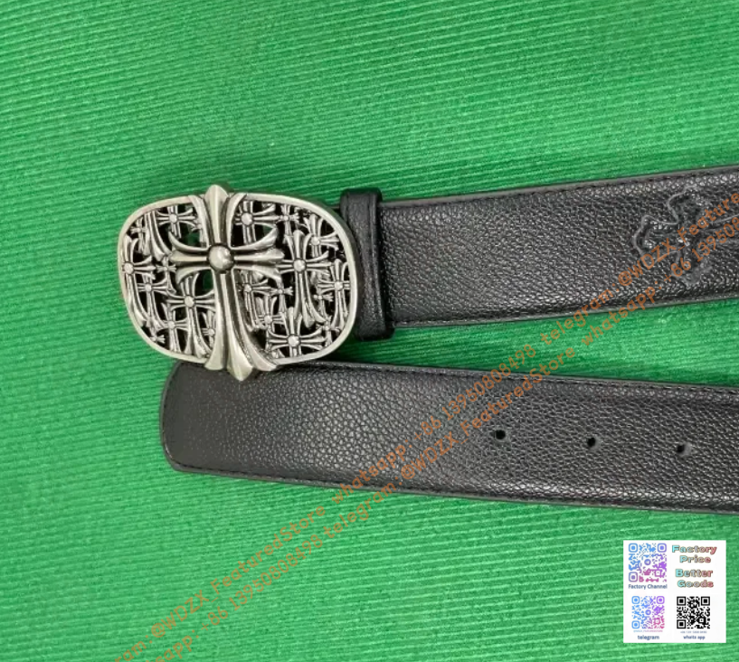 Unbranded Belts Decorative cross-motif buckle belt image 12