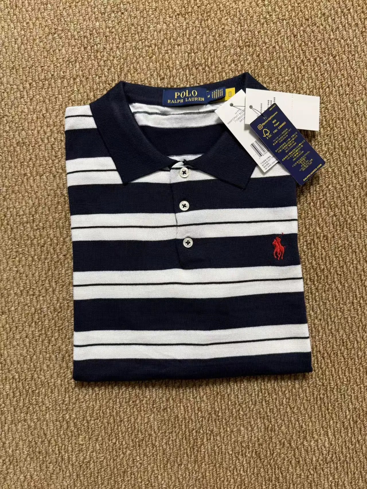 Navy blue stripes
