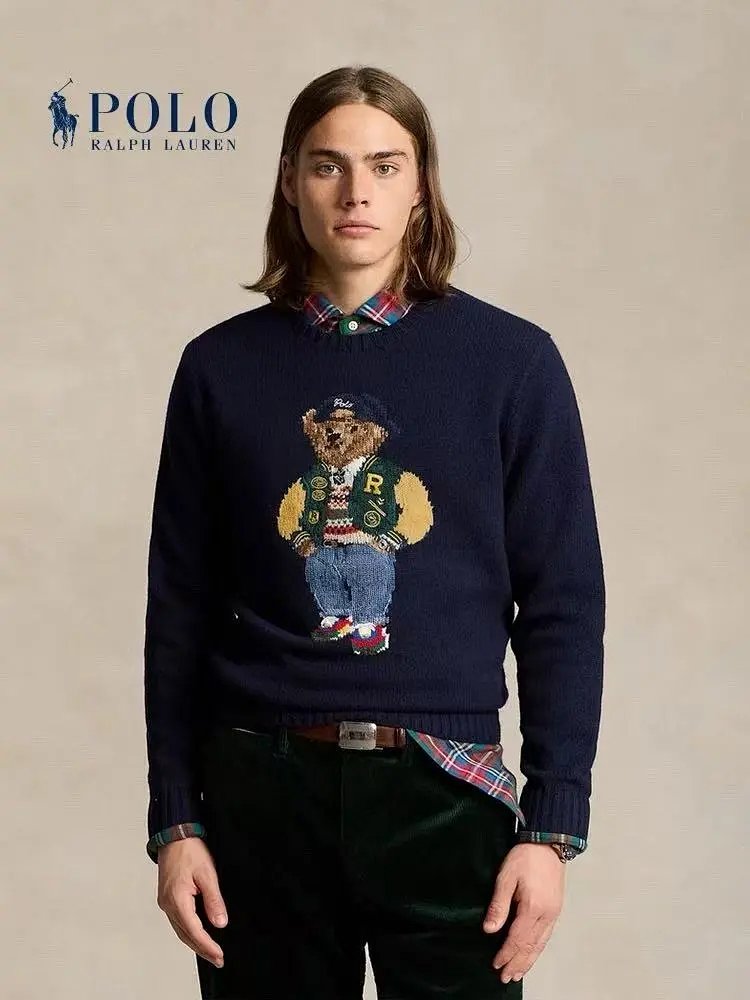 （¥298）## wool bear sweater RL00808绿色R字母夹克熊 P