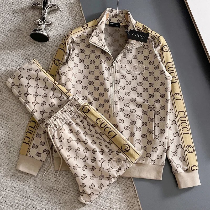 Lacoste Tracksuits Zip-Up Geometric Pattern Track Suit with Striped Sleeves image 3
