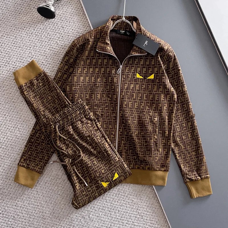 Lacoste Tracksuits Zip-Up Geometric Pattern Track Suit with Striped Sleeves image 6