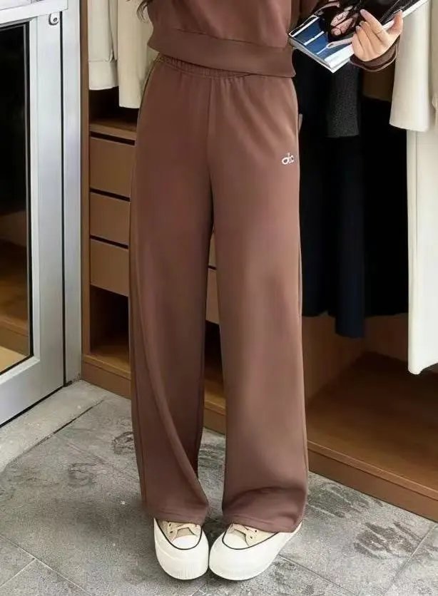 Alo Yoga Trousers Wide-Leg Elastic-Waist — 12