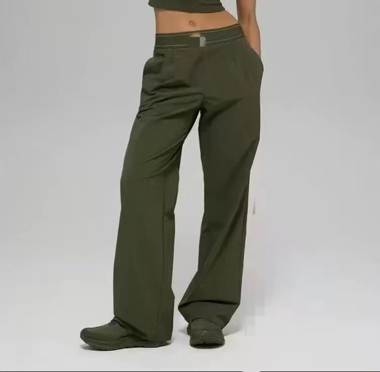 Alo Yoga Trousers Wide-Leg Elastic-Waist — 5