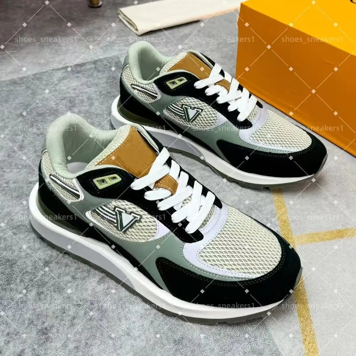 Louis Vuitton Sneakers Low-top mesh and suede lace-up with LV monogram panels — 15