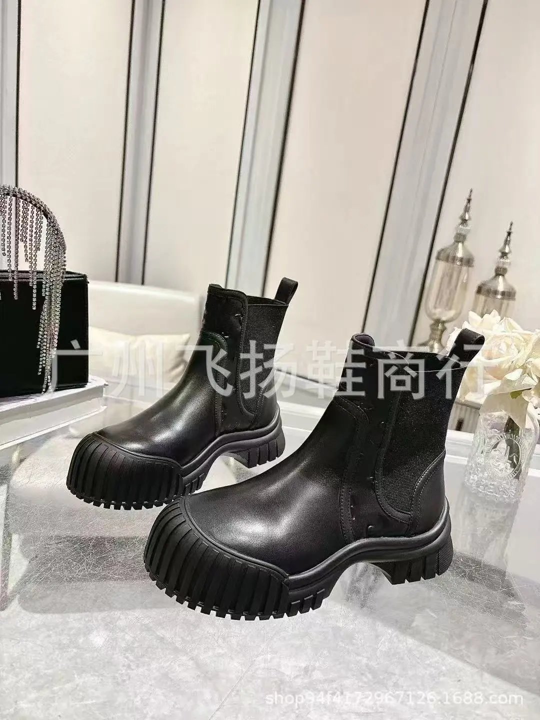 Louis Vuitton Boots Fur-Trim Drawstring Snow — 14