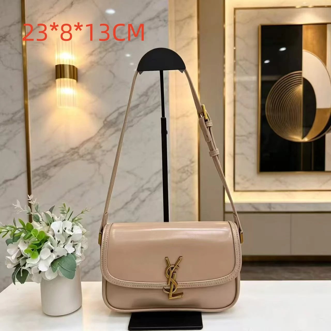Saint Laurent Crossbody Bags Flap bag with chain detail — 9