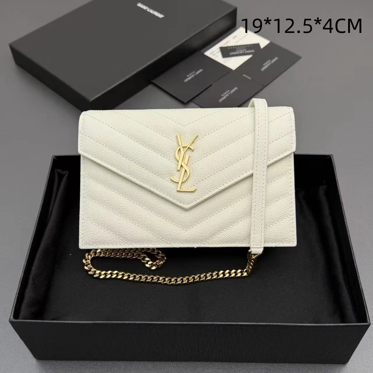 Saint Laurent Crossbody Bags Flap bag with chain detail — 18