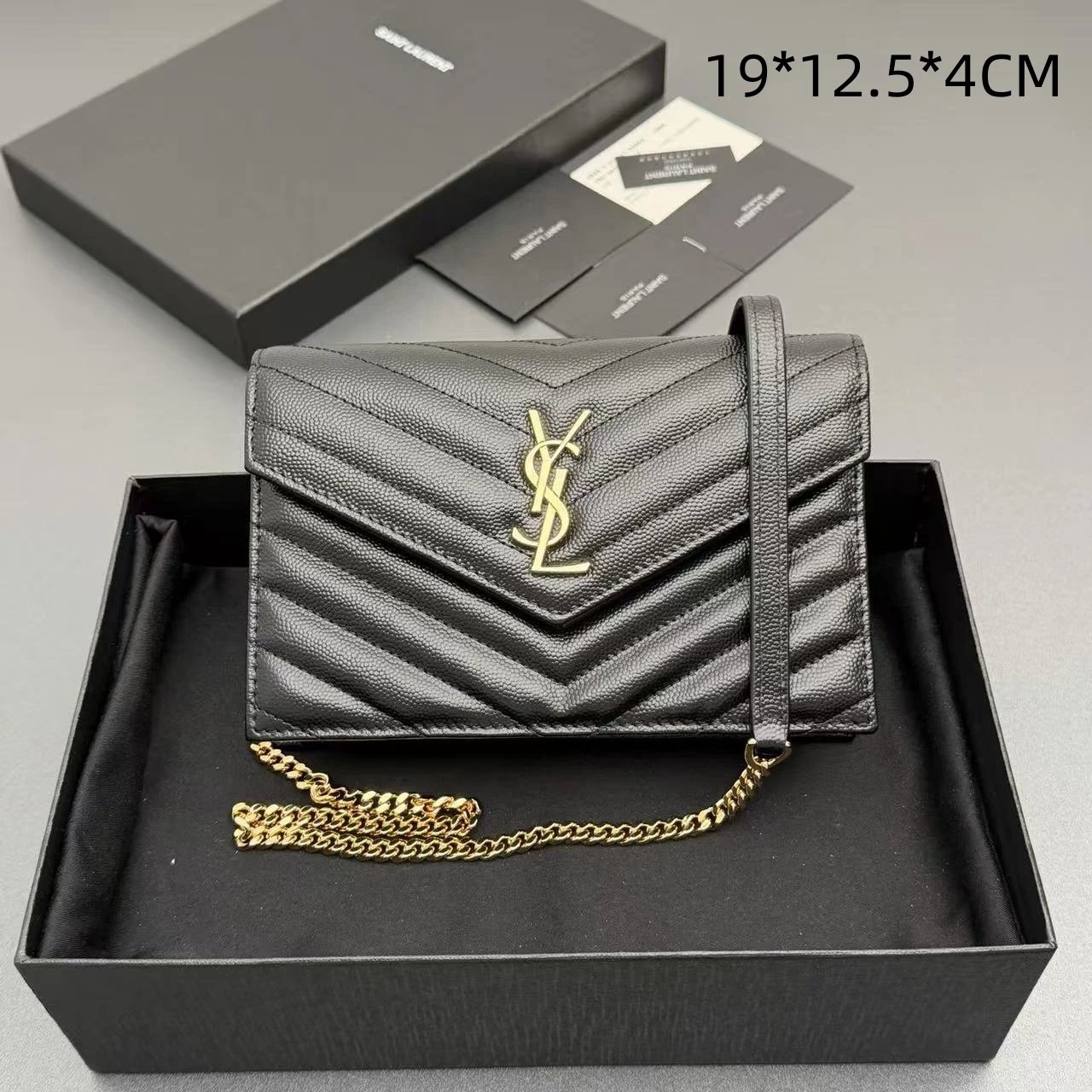 Saint Laurent Crossbody Bags Flap bag with chain detail — 15