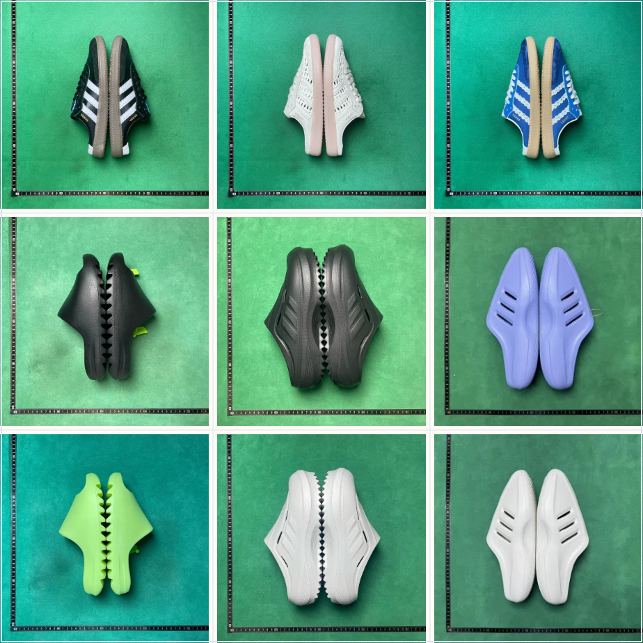 Half-slip color-blocked round-toe slippers