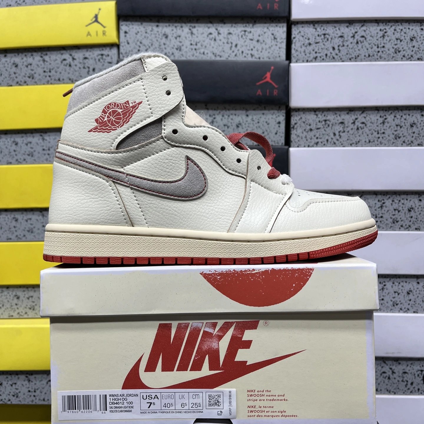 Jordan 1 High OG Rare Air Sail Cinnabar DB4612-100