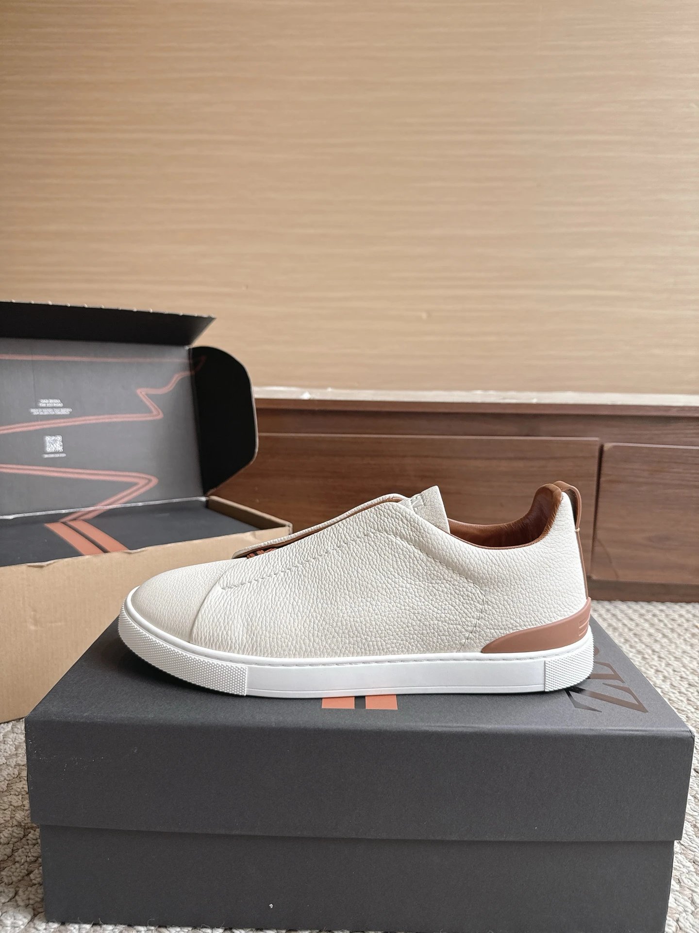 Zegna Triple Stitch Low Off White Vicuna