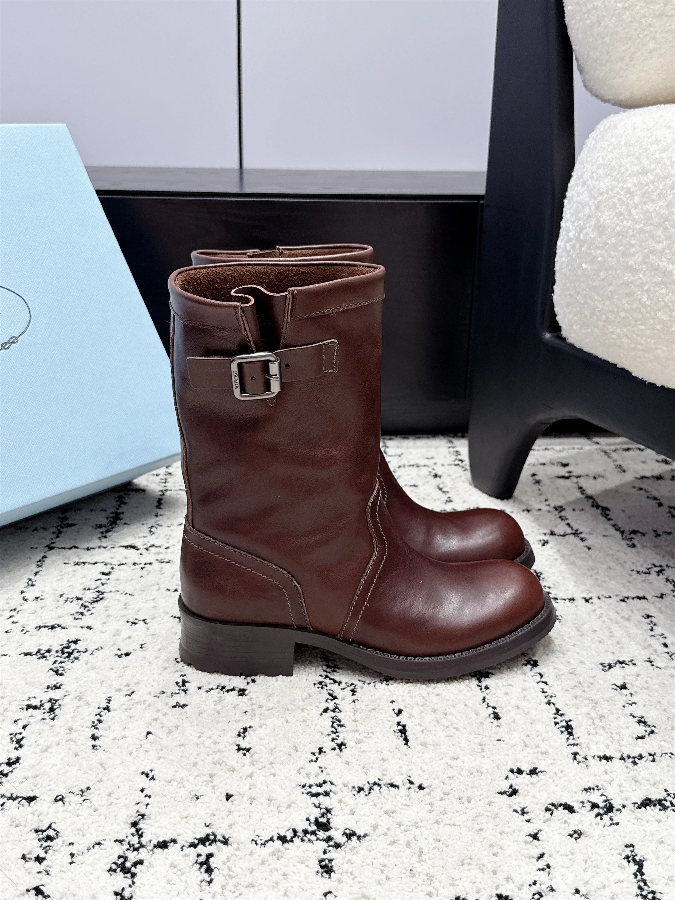Dolce & Gabbana Vintage Motorcycle Mid-Calf Boot photo 3
