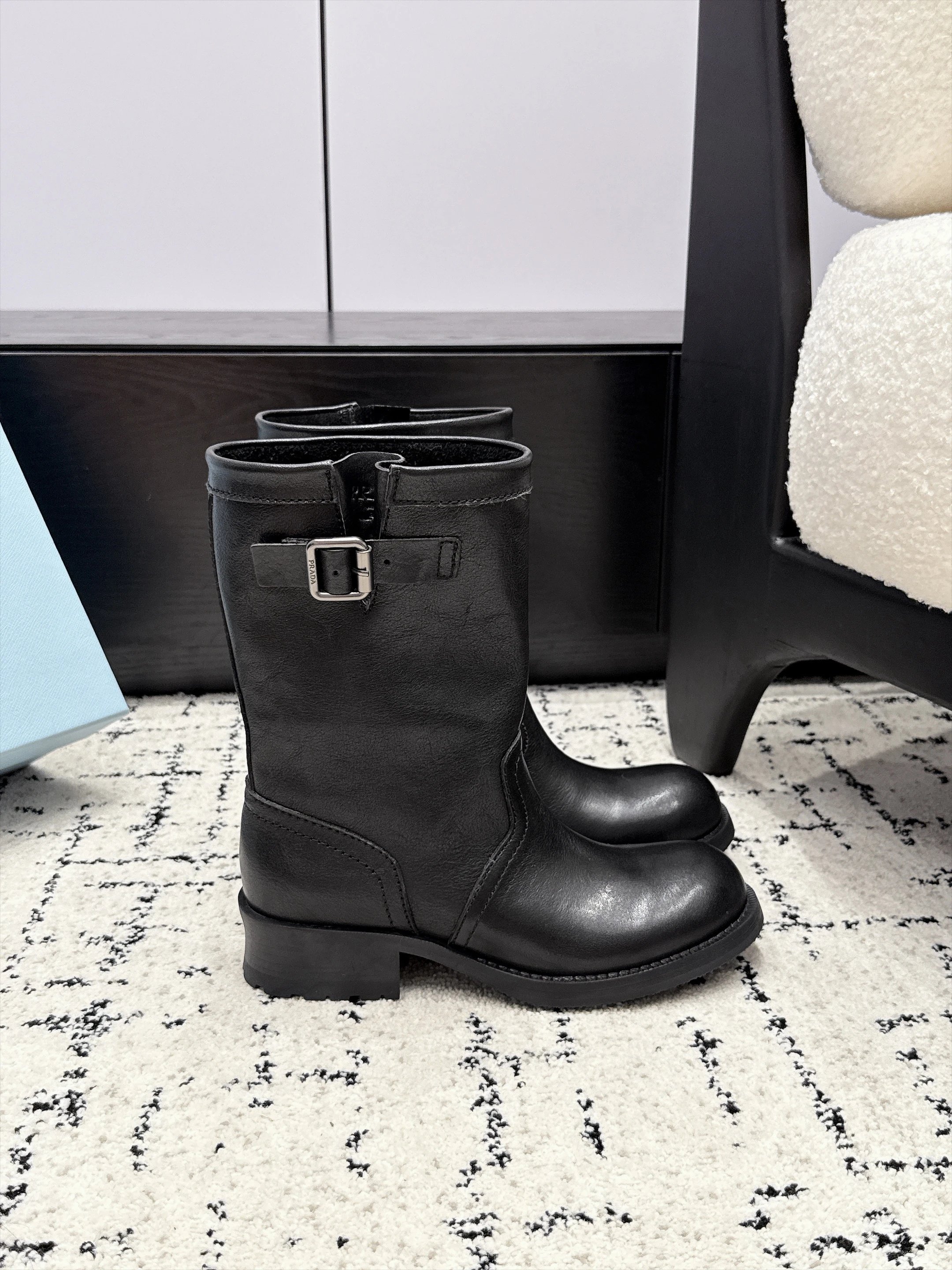 Dolce & Gabbana Vintage Motorcycle Mid-Calf Boot photo 2