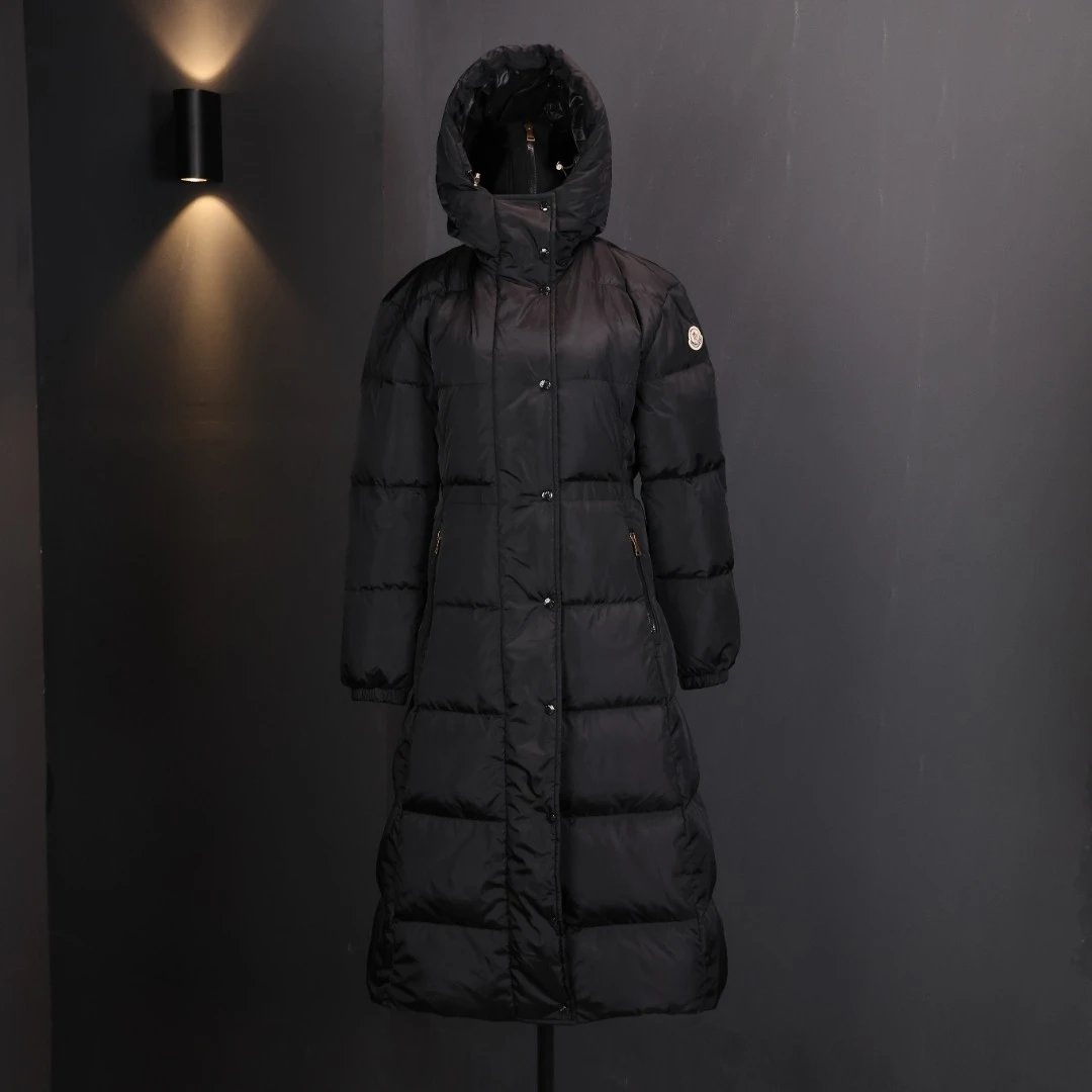 Moncler Chamer Hooded Long Down Jacket