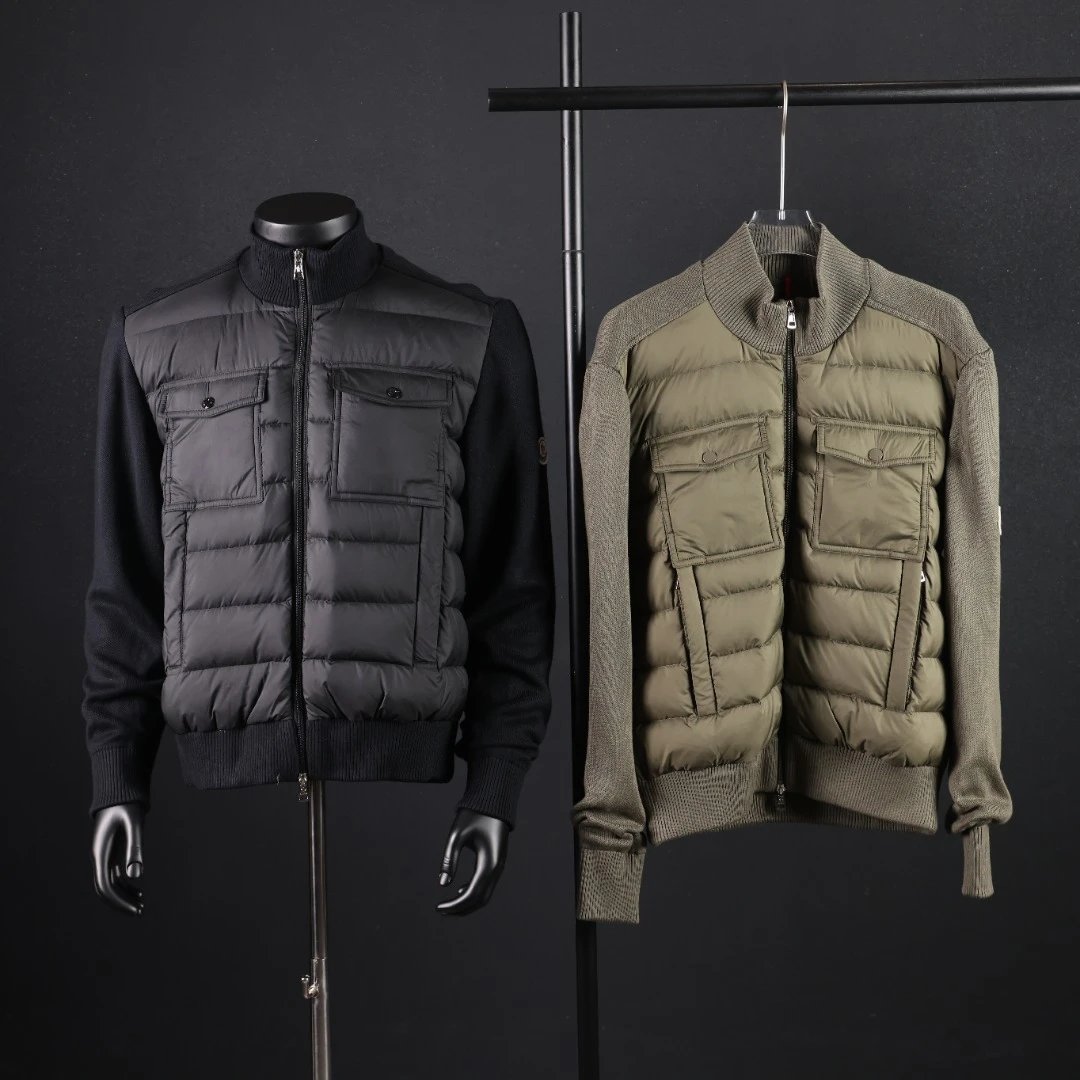 Moncler Felpa Color-Block Zip Down Jacket