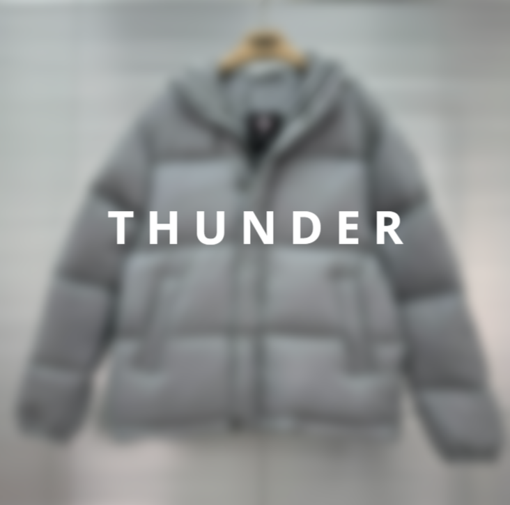 Hooded down jacket with patches