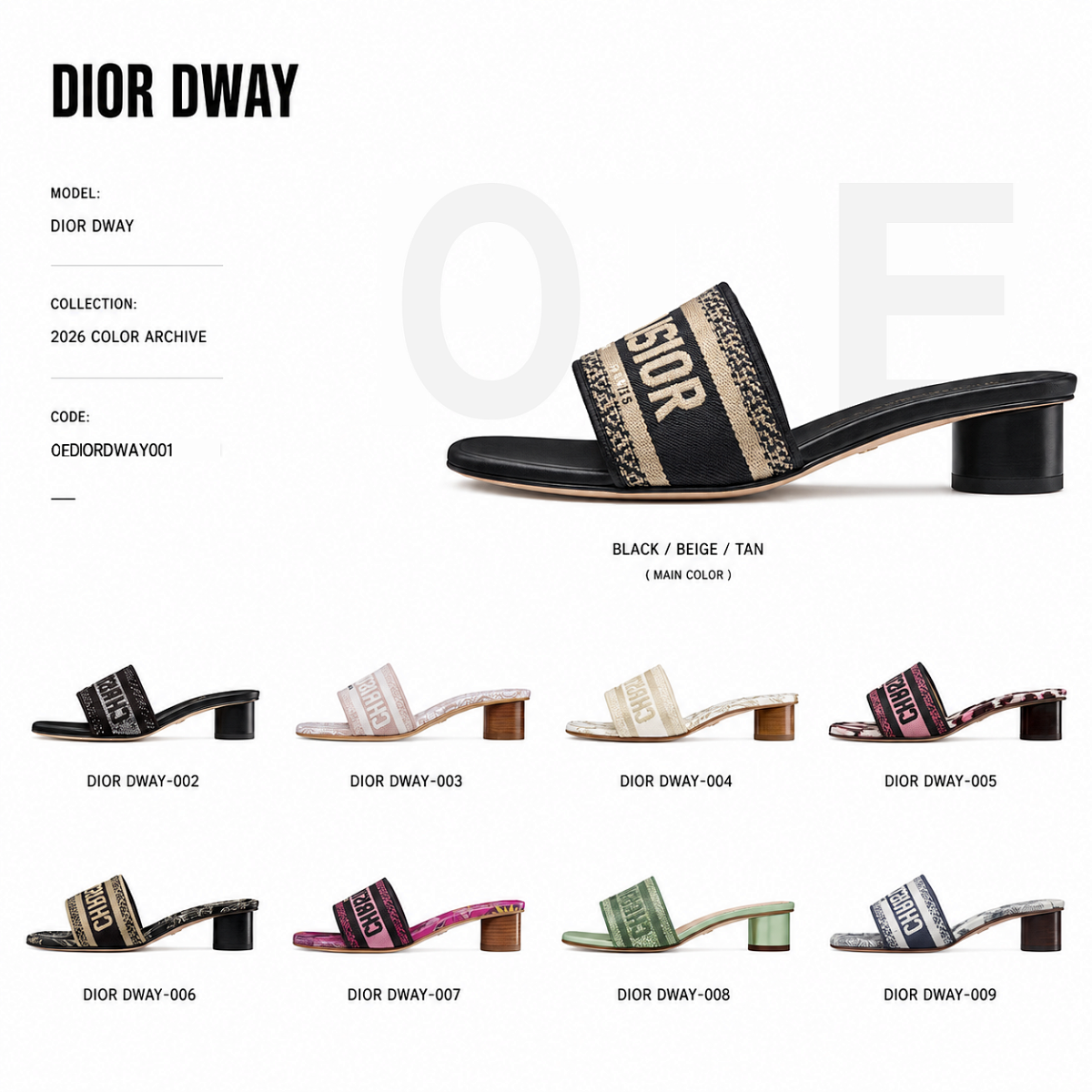 Dior Slides Embroidered
