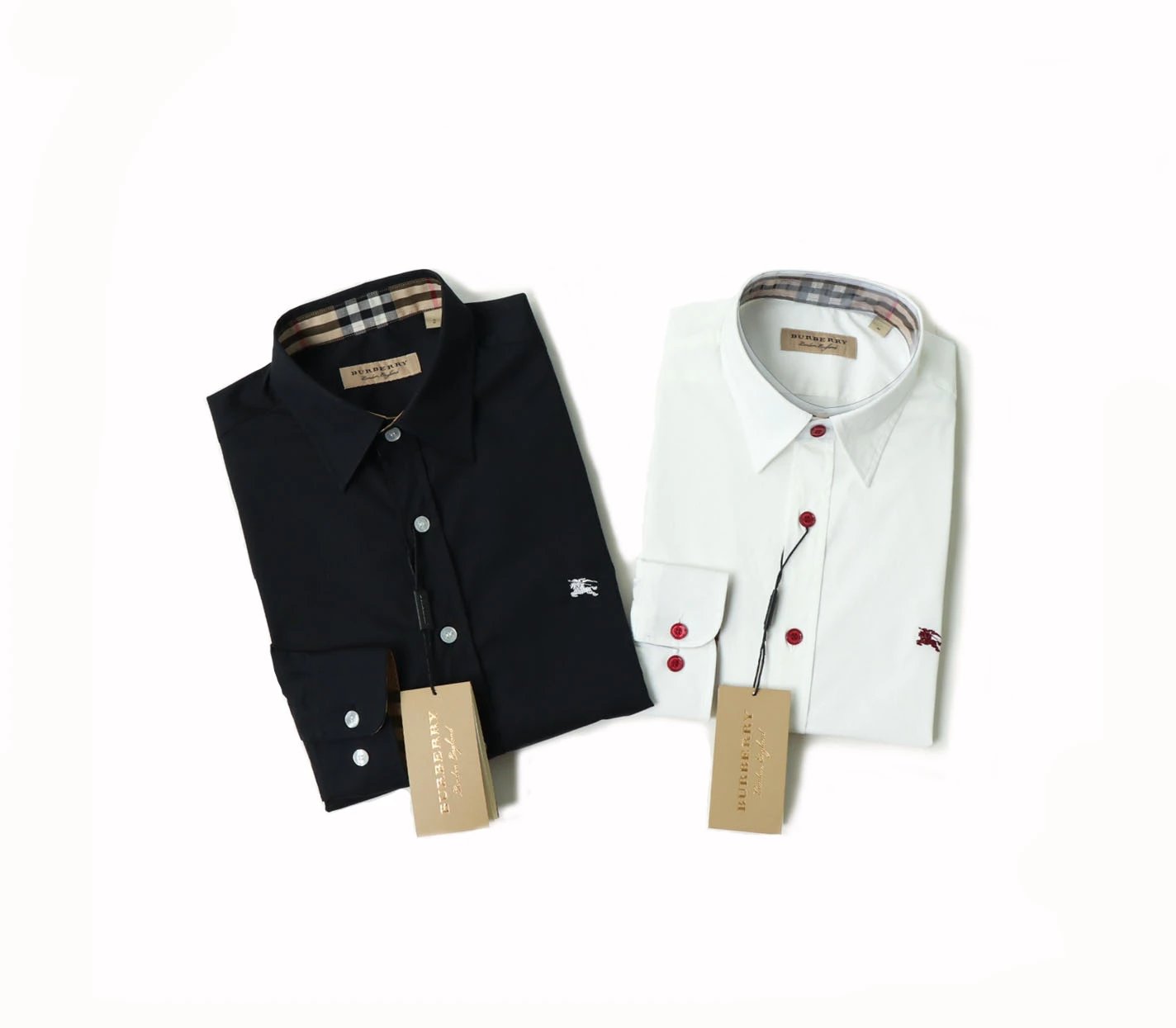 Embroidered High Count Cotton Stretch Long Sleeve Shirt