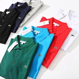 thumbnail for W041029L@COSTE French crocodile classic men's and women's casual lapel short-sleeved POLO shirt