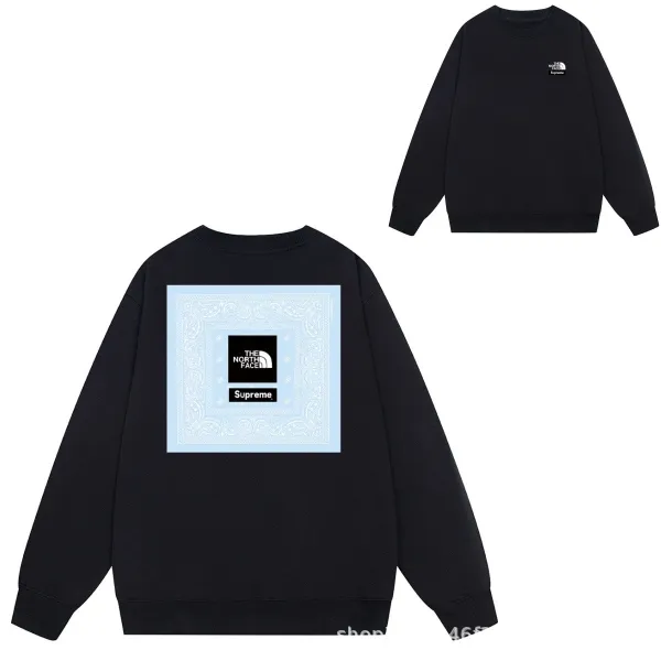 Supreme x The North Face Bandana Print Crewneck Sweatshirt White Hoodie - 14