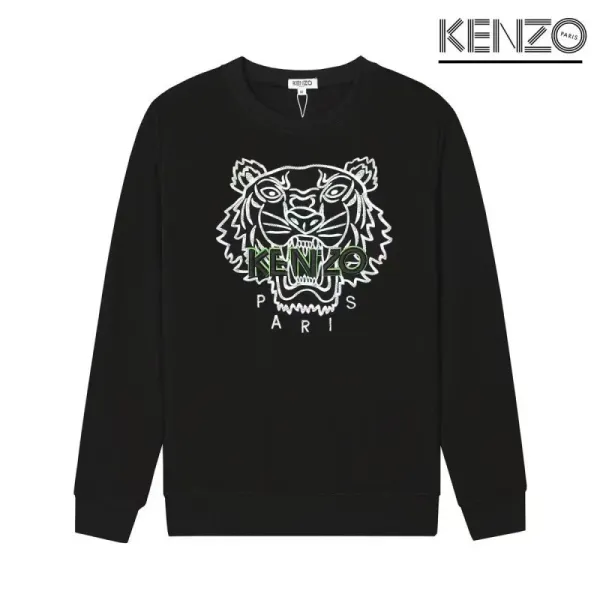 Kenzo Tiger Embroidered Black Hoodie - 15