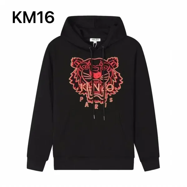 Kenzo Tiger Embroidered Black Hoodie - 11