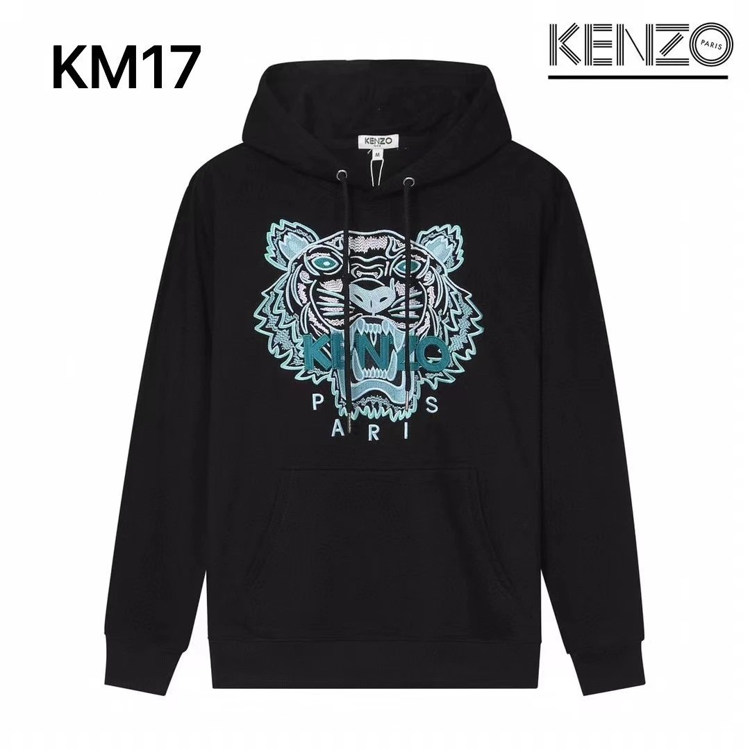 Kenzo Tiger Embroidered Black Hoodie - 10