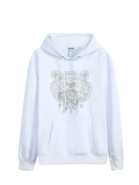 Kenzo Tiger Embroidered Black Hoodie - 6