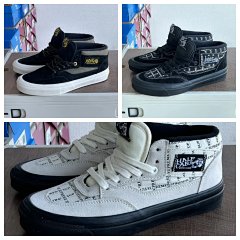 【In Stock】Vans Half Cab 33 DX Retro Casual Mid-Top Skate Shoes - Unisex Black (The Half Cab brings back the classic look of the signature shoe for legendary skater Steve Caballero, featuring a streamlined and durable mid-top silhouette)
