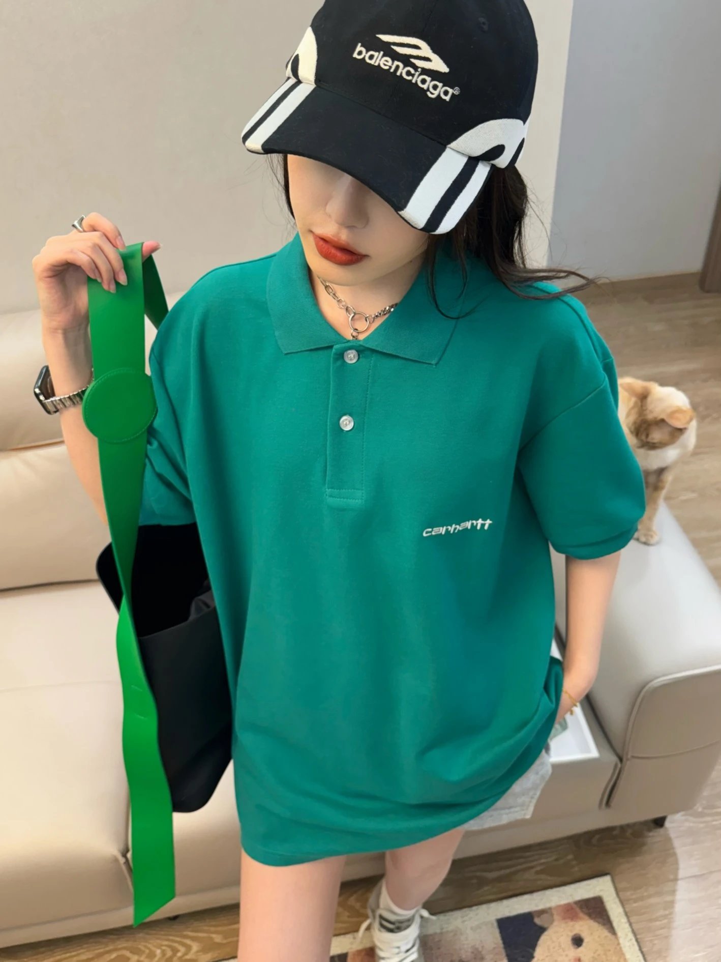 CAR Classic Logo Embroidered Polo Shirt