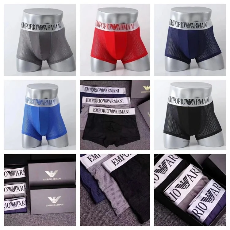 Emporio Armani Men's Mesh Boxer Briefs QC photos