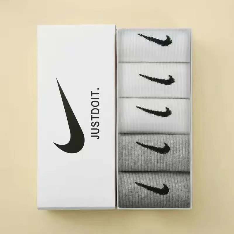 5 pairs 【3white+2grey】 option