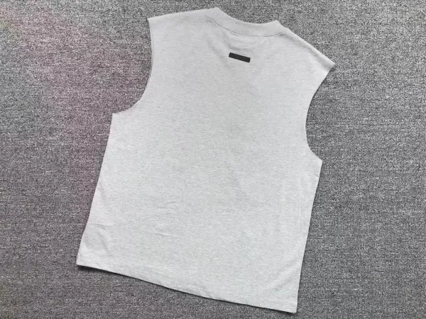 Fear of God Essentials Sleeveless Tee Gray Vest Top - 1