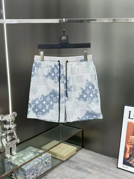 Louis Vuitton Monogram Mesh Shorts Blue Multicolor - 1