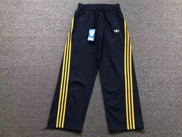 Adidas Originals Track Pants Black with Yellow Stripes Sweatpants - 1
