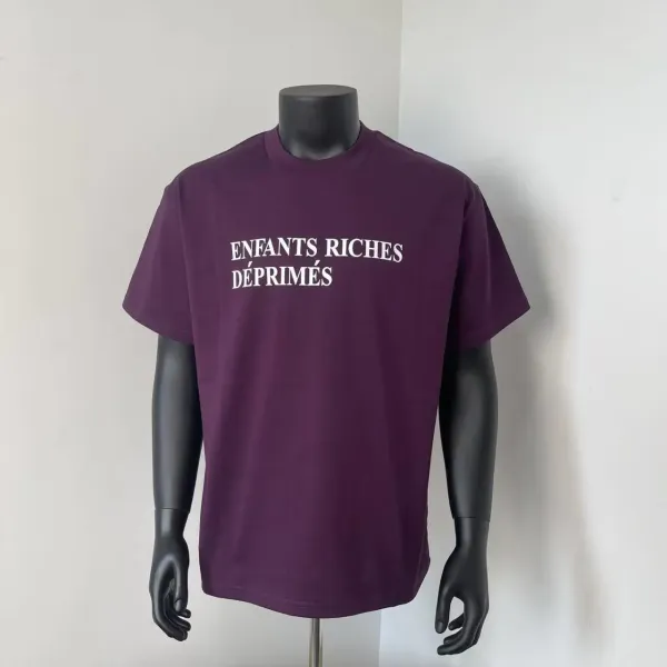 Enfants Riches Déprimés Logo Print Purple T-Shirt - 1