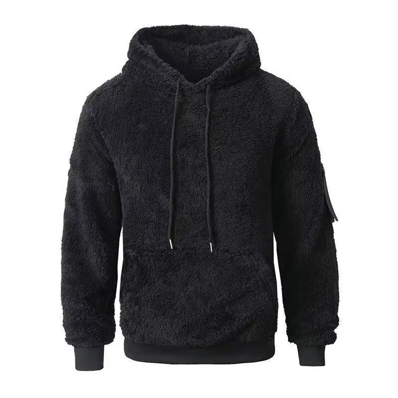 Design Fuzzy Sherpa Hoodie Teal Green Hoodie - 4