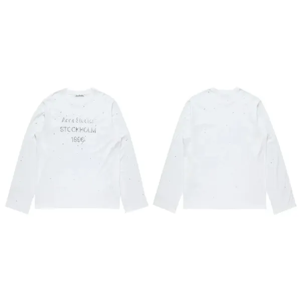 Design Oversized Graphic Long-Sleeve T-Shirt White - 10