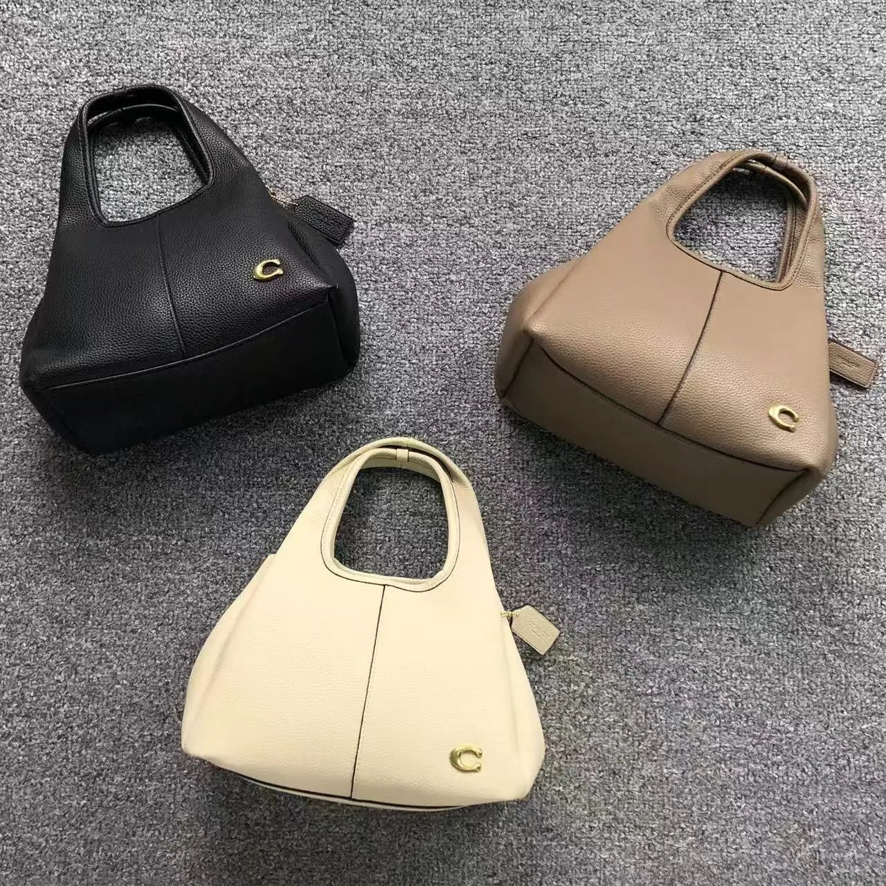 Coach Tabby Mini Handbag Cream Leather Hobo Bag - 2