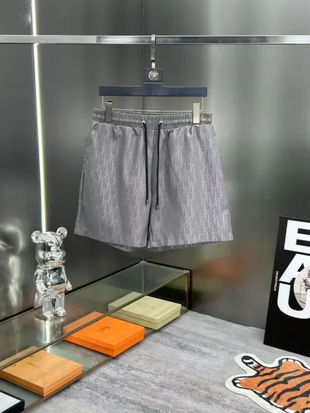 Dior Oblique Monogram Gray Swim Shorts - 1