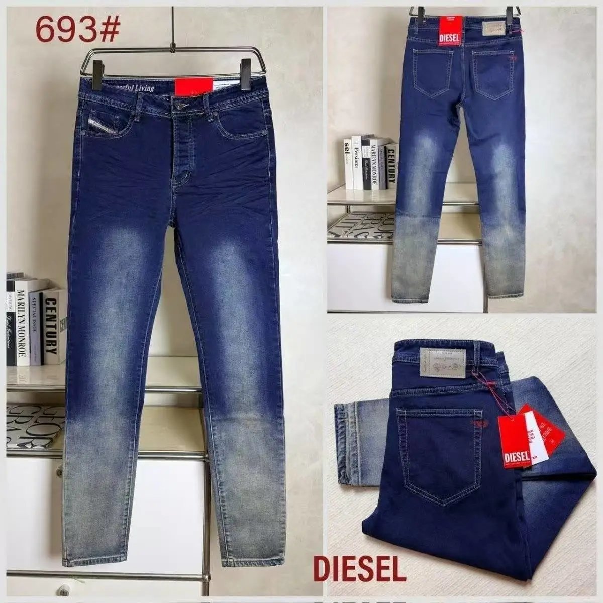 Design Replay Hyperflex White Weft Edition Gray Jeans - 9
