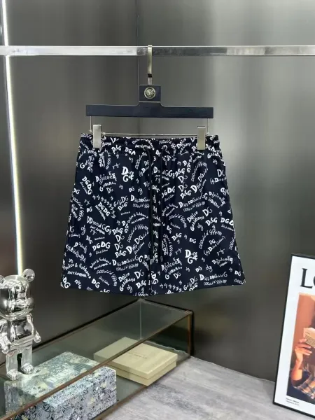 Dolce & Gabbana Logo Print Navy Shorts - 1