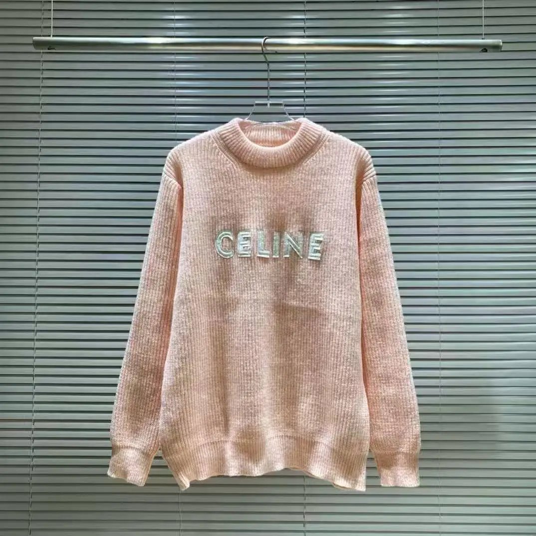 Celine Logo Knit Sweater Royal Blue - 5