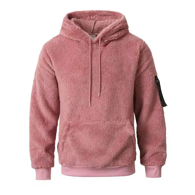 Design Fuzzy Sherpa Hoodie Teal Green Hoodie - 5