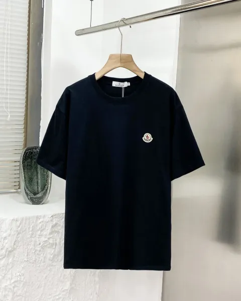 Moncler Logo Patch Navy T-Shirt - 1
