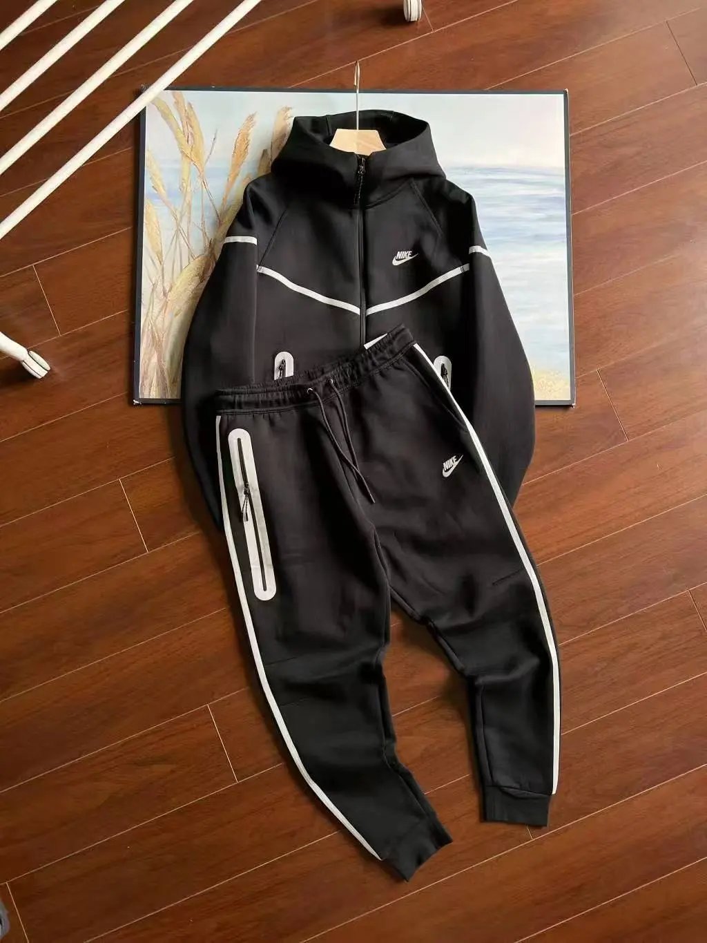 NOCTA Tech Fleece Hoodie and Sweatpants Set Dusty Pink Tracksuit - 5