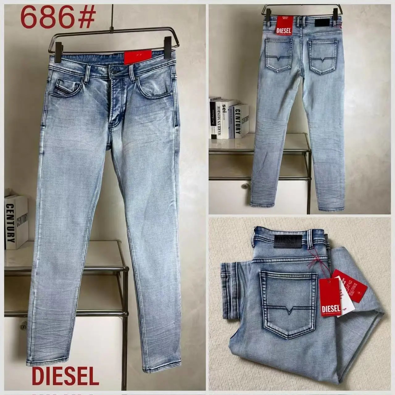 Design Replay Hyperflex White Weft Edition Gray Jeans - 7
